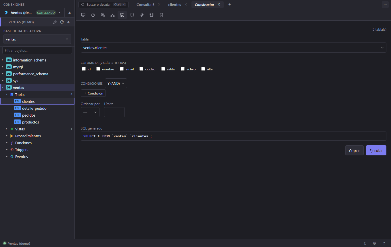 Constructor visual de consultas